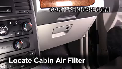2008 Chrysler Town and Country Touring 3.8L V6 Filtre à air (intérieur) Changement
