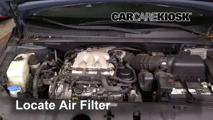 2008 Hyundai Entourage GLS 3.8L V6 Filtre à air (moteur) Contrôle