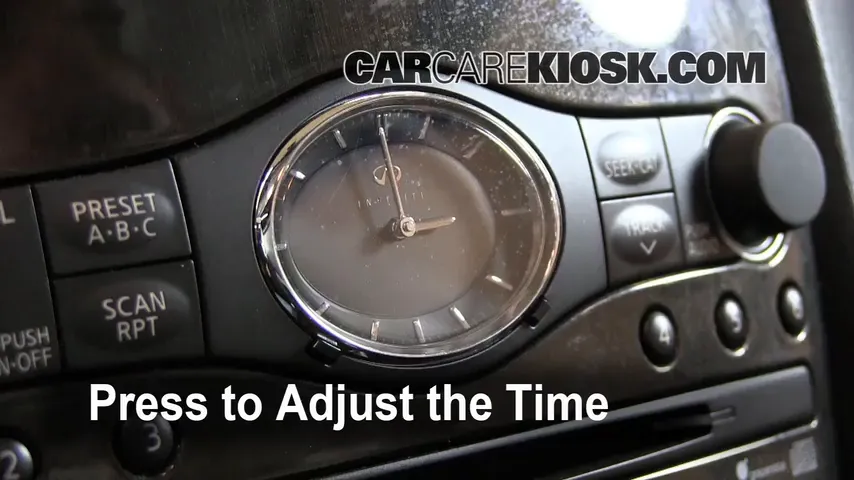 Infinity Cars Clock How to Set the Clock / Change Time on a 2008 Infiniti EX35 Journey 3.5L V6