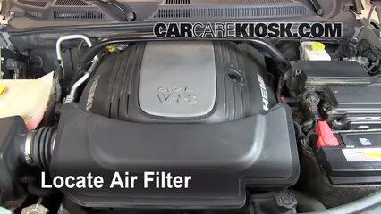 2008 Jeep Commander Limited 5.7L V8 Filtre à air (moteur) Changement