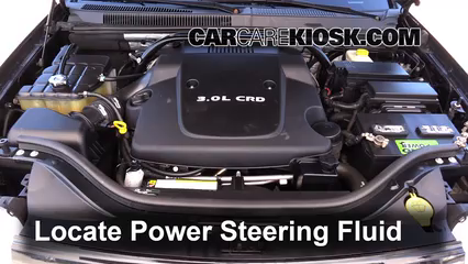 2008 Jeep Grand Cherokee Laredo 3.0L V6 Turbo Diesel Power Steering Fluid Check Fluid Level