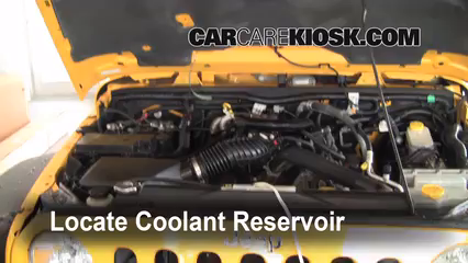 How to Add Coolant: 2008 Jeep Wrangler Unlimited Rubicon  V6