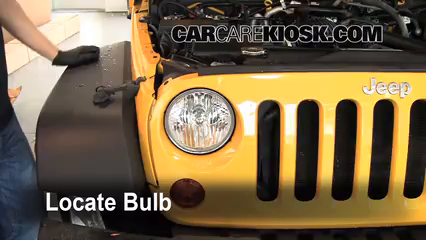 Headlight Bulb Replacement: 2008 Jeep Wrangler Unlimited Rubicon  V6
