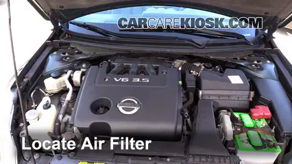 2008 Nissan Altima SE 3.5L V6 Coupe (2 Door) Air Filter (Engine) Replace