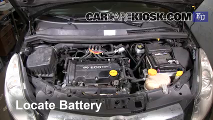 2008 Opel Corsa D 1.2L 4 Cyl. Battery Replace
