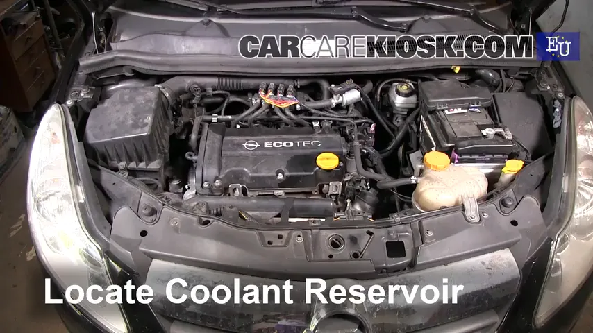 Comment Ajouter du Liquide de Refroidissement: 2008 Opel Corsa D 1.2L 4 Cyl