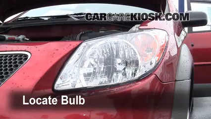 2008 Pontiac Vibe 1.8L 4 Cyl. Lights Highbeam (replace bulb)