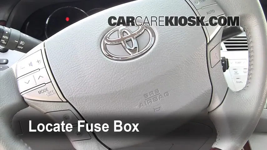 Interior Fuse Box Location: 2006 Toyota Avalon XLS 3.5L V6