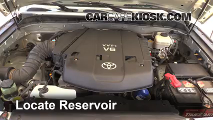 2008 Toyota FJ Cruiser 4.0L V6 Líquido limpiaparabrisas Agregar líquido