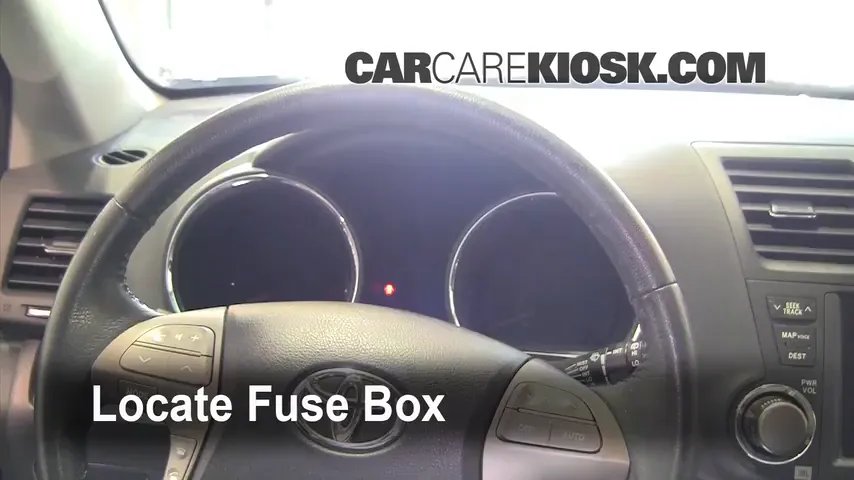 2008 toyota highlander cigarette lighter fuse location Interior Fuse Box Location: 2008 Toyota Highlander Sport 3.5L V6