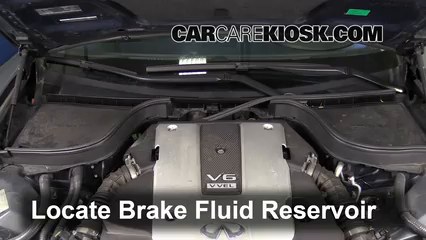 2008 2013 Infiniti G37 Brake Fluid Level Check 2009