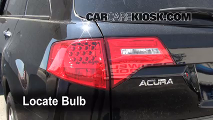 2009 Acura MDX 3.7L V6 Éclairage Feux de position arrière (remplacer ampoule)