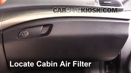 2009 Acura TSX 2.4L 4 Cyl. Filtro de aire (interior)