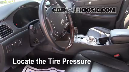 2009 Hyundai Genesis 4.6 4.6L V8 Pneus et roues Vérifier la pression des pneus