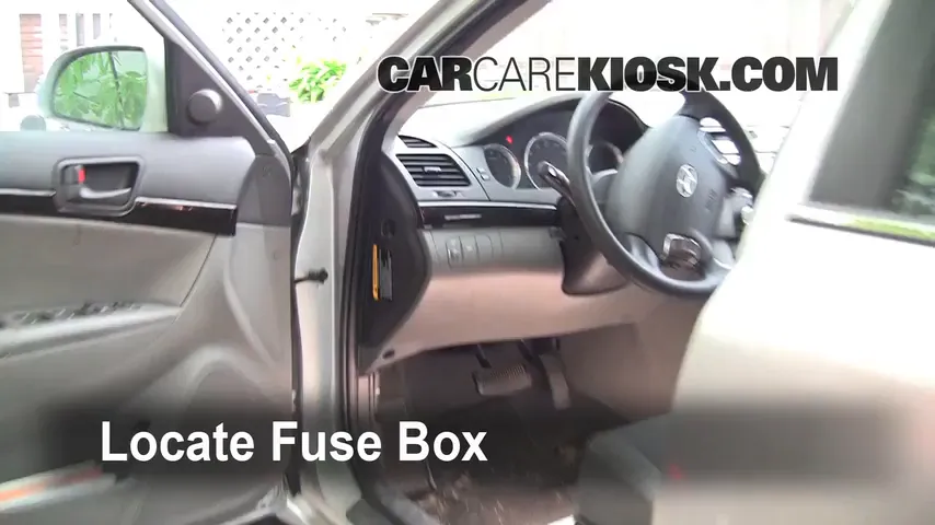 Interior Fuse Box Location: 2009 Hyundai Sonata SE 3.3L V6