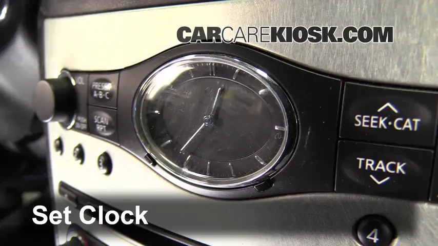 How to Set the Clock / Change Time on a 2009 Infiniti G37 X 3.7L V6 ...