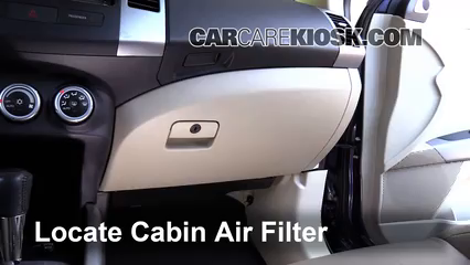 2009 Mitsubishi Outlander XLS 3.0L V6 Filtro de aire (interior)