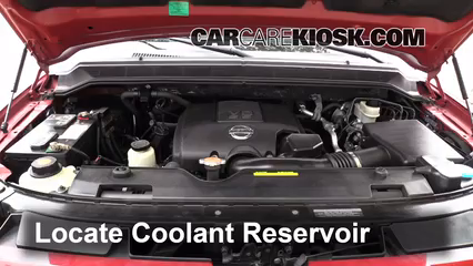2009 Nissan Armada SE 5.6L V8 FlexFuel Refrigerante (anticongelante) Controlar nivel de líquido