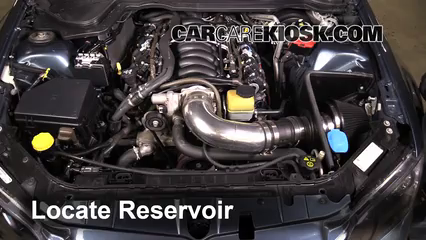 2009 Pontiac G8 GT 6.0L V8 Líquido limpiaparabrisas Controlar nivel de líquido