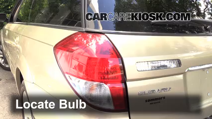 2009 Subaru Outback 2.5i Limited 2.5L 4 Cyl. Luces Luz trasera (reemplazar foco)