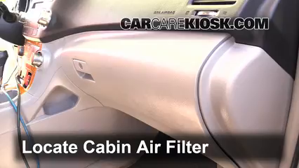2009 Toyota Highlander Hybrid Limited 3.3L V6 Air Filter (Cabin) Check