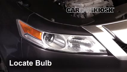 2010 Acura TL SH-AWD 3.7L V6 Lights Highbeam (replace bulb)