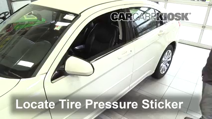 2010 Chrysler Sebring LX 2.7L V6 Sedan (4 Door) Tires & Wheels Check Tire Pressure
