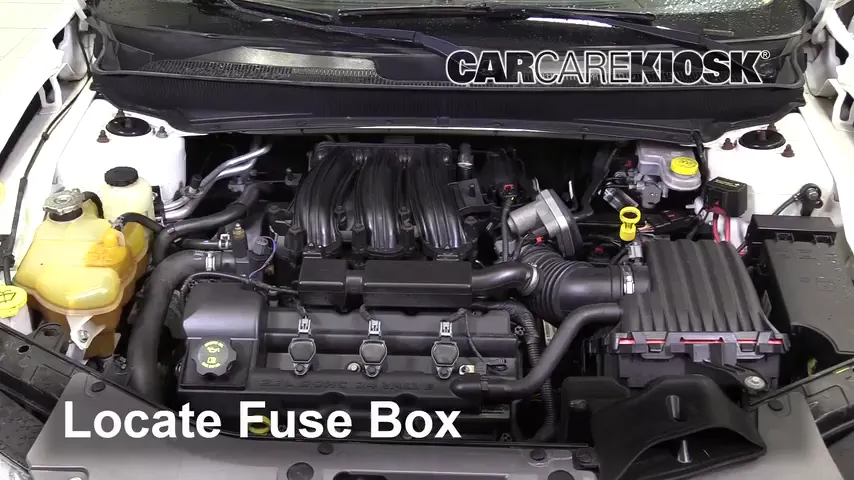 Interior Fuse Box Location: 2008 Chrysler Sebring Limited 2.4L 4 Cyl.  Convertible (2 Door)