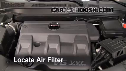 2010 GMC Terrain SLT 3.0L V6 Filtre à air (moteur) Changement