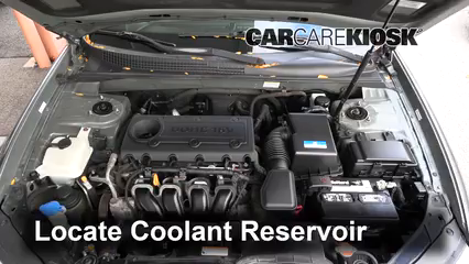 2010 Hyundai Sonata GLS 2.4L 4 Cyl. Coolant (Antifreeze) Add Coolant
