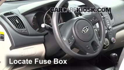 Interior Fuse Box Location: 2010-2013 Kia Forte - 2010 Kia