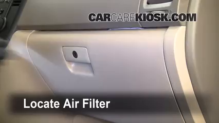 2010 Kia Sedona LX 3.8L V6 Filtro de aire (interior) Control