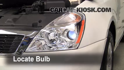 2010 Kia Sedona LX 3.8L V6 Lights Turn Signal - Front (replace bulb)