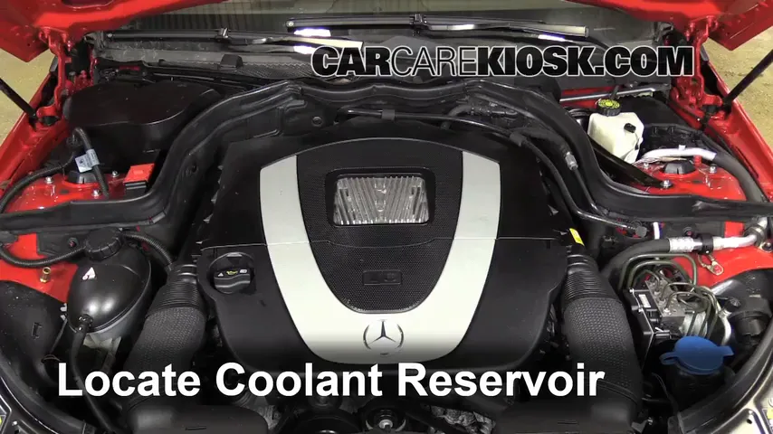 Comment Ajouter du Liquide de Refroidissement: 2010 Mercedes-Benz E350 3.5L  V6 Coupe (2 Door)