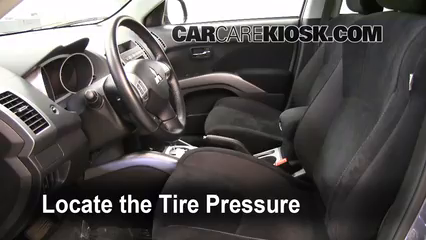 2010 Mitsubishi Outlander ES 2.4L 4 Cyl. Tires & Wheels Check Tire Pressure
