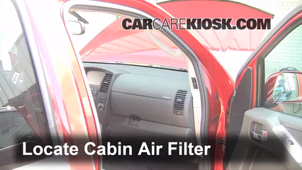 2010 Nissan Pathfinder SE 4.0L V6 Filtre à air (intérieur) Changement