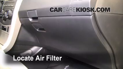 2010 Toyota Corolla S 1.8L 4 Cyl. Air Filter (Cabin) Check