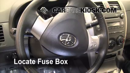 2010 Toyota Corolla S 1.8L 4 Cyl. Fusible (intérieur) Remplacement