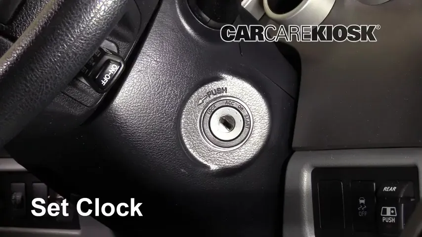 How to Set the Clock / Change Time on a 2010 Toyota Tundra SR5 4.6L V8 ...