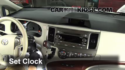 How To Set The Clock On A Toyota Sienna 2011 2019 2011 Toyota