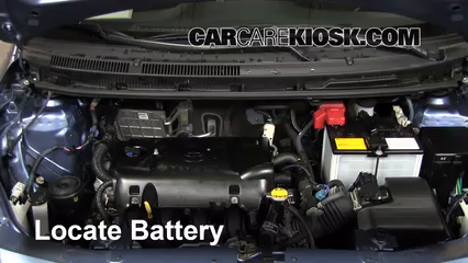 Battery Replacement: 20072011 Toyota Yaris  2011 Toyota Yaris 1.5L 4 Cyl. Sedan