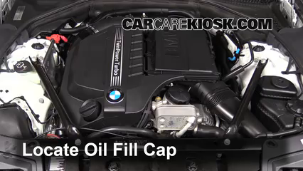 2011 BMW 535i 3.0L 6 Cyl. Turbo Aceite Agregar aceite