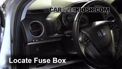 Interior Fuse Box Location: 2009-2015 Honda Pilot - 2011 Honda Pilot EX