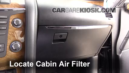 2011 Infiniti QX56 5.6L V8 Filtro de aire (interior) Cambio