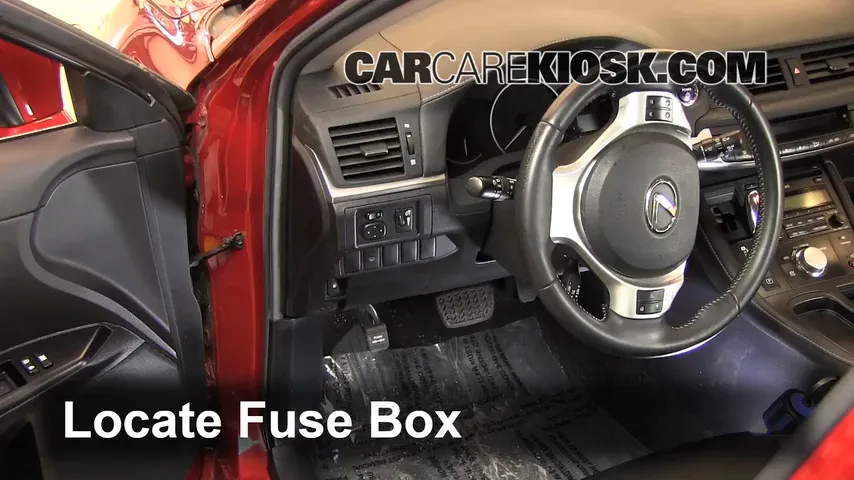 Interior Fuse Box Location: 2011 Lexus CT200h 1.8L 4 Cyl