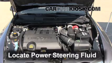2011 Lincoln MKS 3.7L V6 Power Steering Fluid Add Fluid