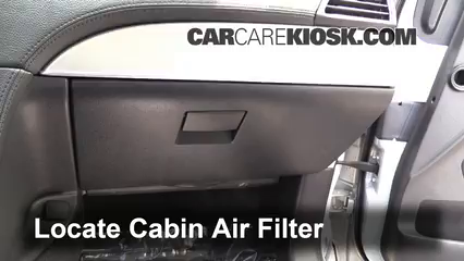 2011 Lincoln MKX 3.7L V6 Filtre à air (intérieur) Changement