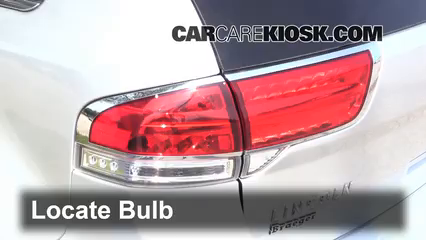 2011 Lincoln MKX 3.7L V6 Éclairage Feux de position arrière (remplacer ampoule)