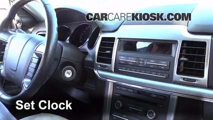 2011 Lincoln MKZ 3.5L V6 Reloj Fijar hora de reloj