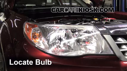 2011 Subaru Forester X 2.5L 4 Cyl. Éclairage Feux de route (remplacer l'ampoule)